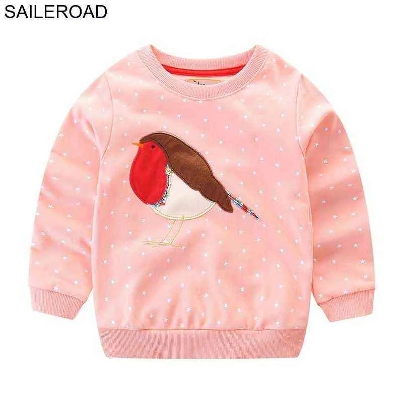 SAILEROAD coton mouton broderie enfants sweats à capuche pour petites filles vêtements printemps enfants à manches longues chemises 211111