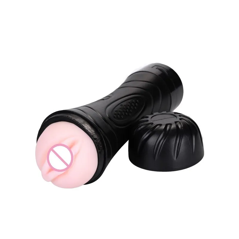 Manlig onanator vibrationsficka fitta real vagina oral onani cup ficklampa form man vuxen vagina sex leksak för män x4635275