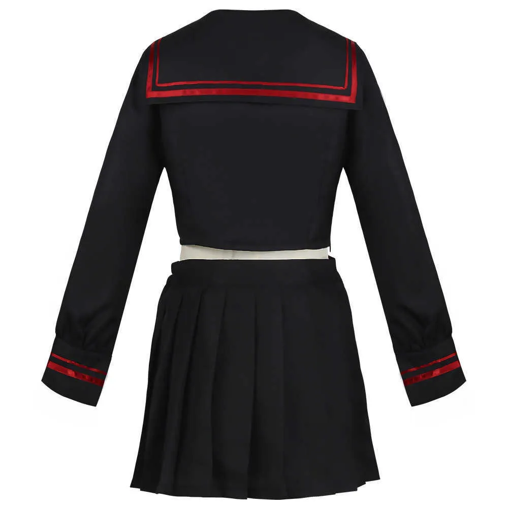 Anime Tokyo Revengers Shiba Yuzuha Marin Uniforme Scolaire Filles Jupe Costume Cosplay Costume Femmes Robe Noir Y0913