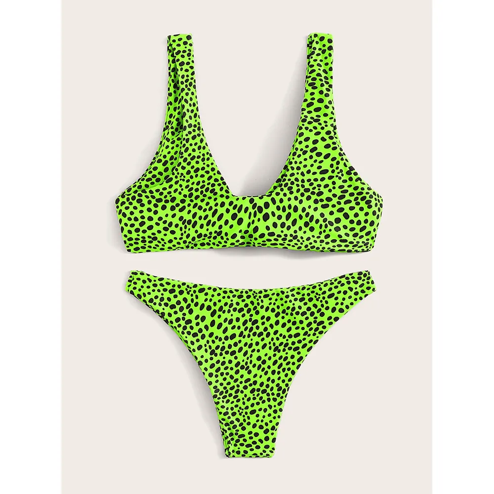 Sexy Polka Dot Bikini Women Bow Knot Swimwear Push Up Swimsuit Female Brazilian Bathing Summer Beachwear Swimming Suit 210319