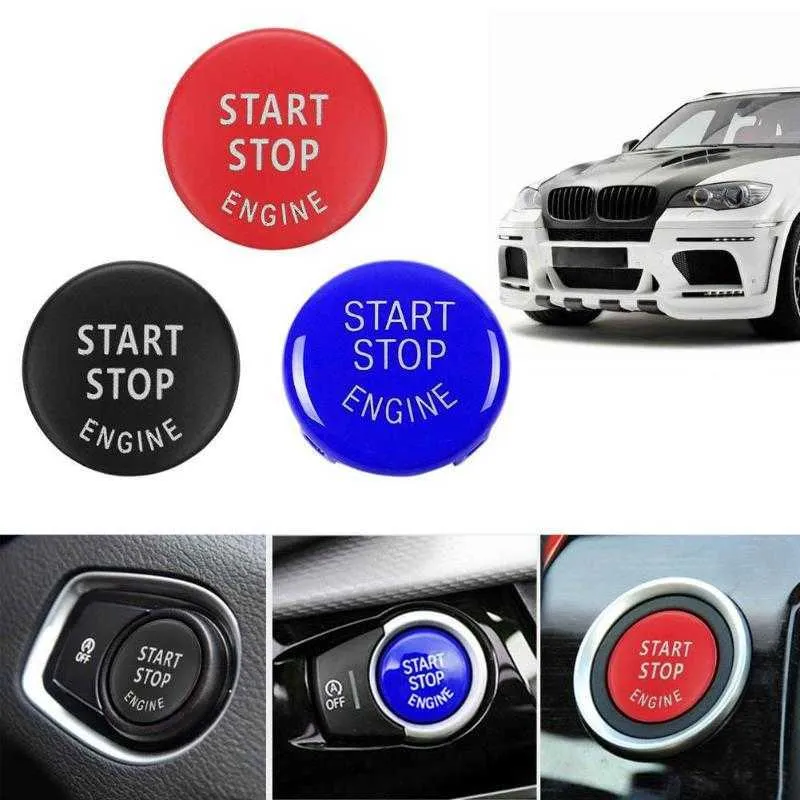 New Car Engine START Button Replace Cover STOP Switch Accessory Key Decor for BMW X1 X5 E70 X6 E71 Z4 E89 35 Series E90 E91 E604211662