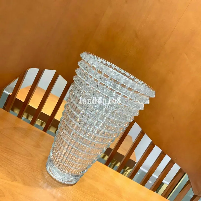 Crystal Vase vardagsrum torkade blommor transparent dill hem dekoration tillbehör bordsskiva blomma vaser293q