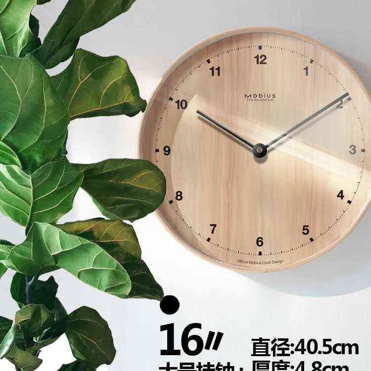 Nordic Art Creative Wall Clock Simple Modern Wood Silent Wall Clock Round Digital Orologio Parete Living Room Decoration DJ60WC H1230