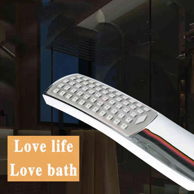 Doccetta, soffione doccia manuale Accessori il bagno Soffioni doccia portatili con tubo in acciaio inossidabile con finitura cromata ABS da 150 cm H1209