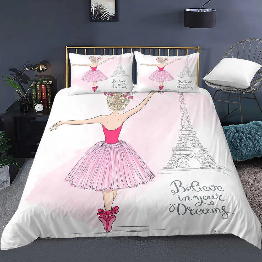 Set di biancheria da letto bambini Culla Copripiumino Federa Edredones Nios Ragazze Principessa Coperta Trapunta 210716212K