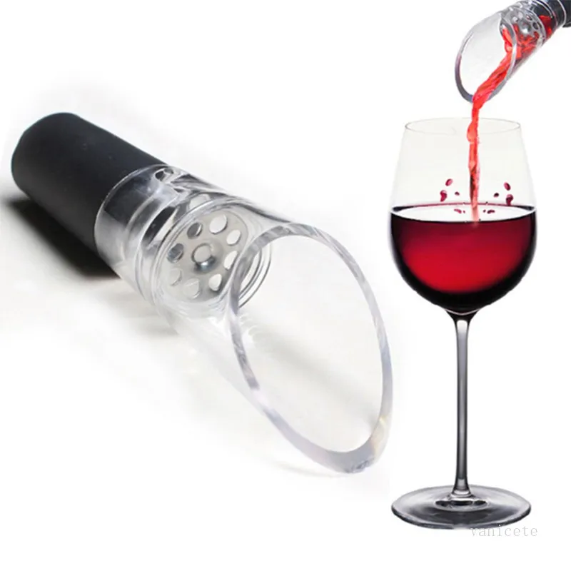 Aireador de vino tinto blanco Verter Caño Tapón de botella Decantador Vertedor Aireación Vinos Botella Vertedor Vertedores de vino Bar Herramientas T2I52120