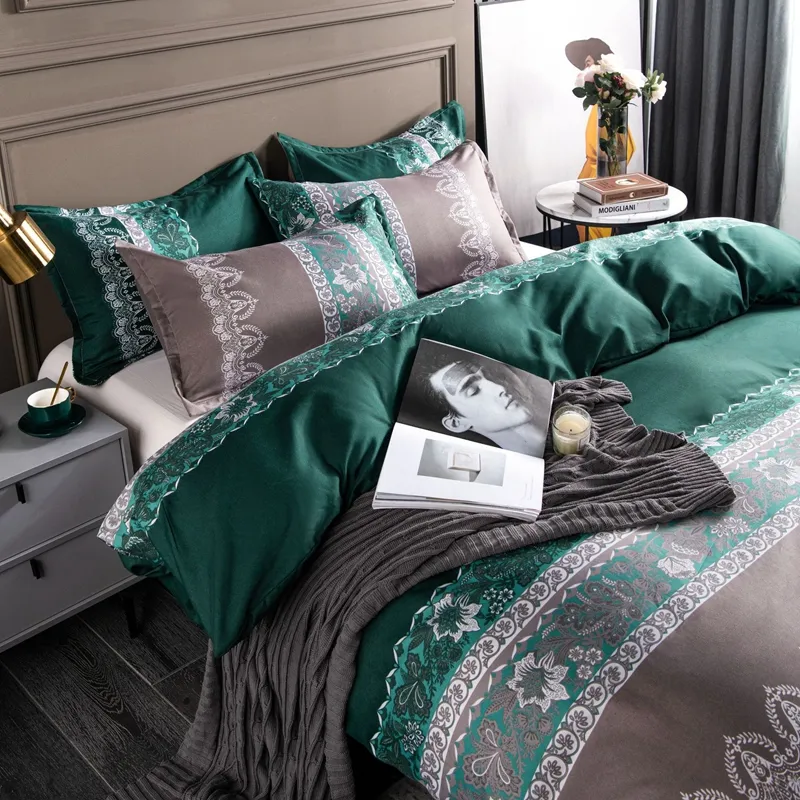 Bohemian National Style Beddengoed Set 220x240 Koning Queen Size Bedspread op het dekbed Cover Beddengoed Home Geen laken