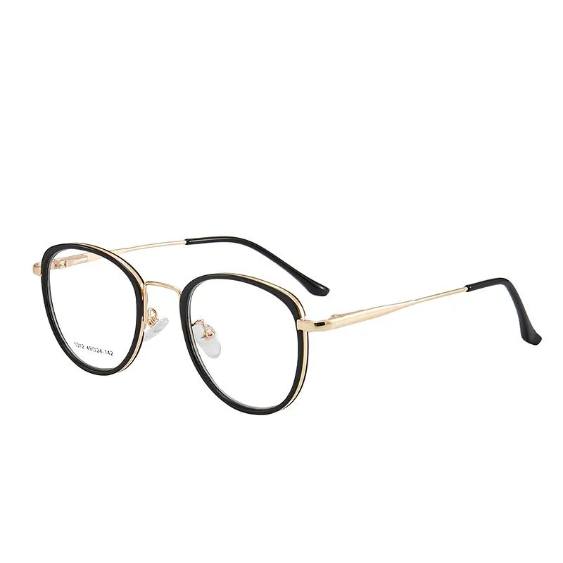 Mode Zonnebril Frames Metalen Optische Brilmontuur Mannen Vrouwen Clear Lens Lente Been Brillen Goud Recept Brillen Lunette2403
