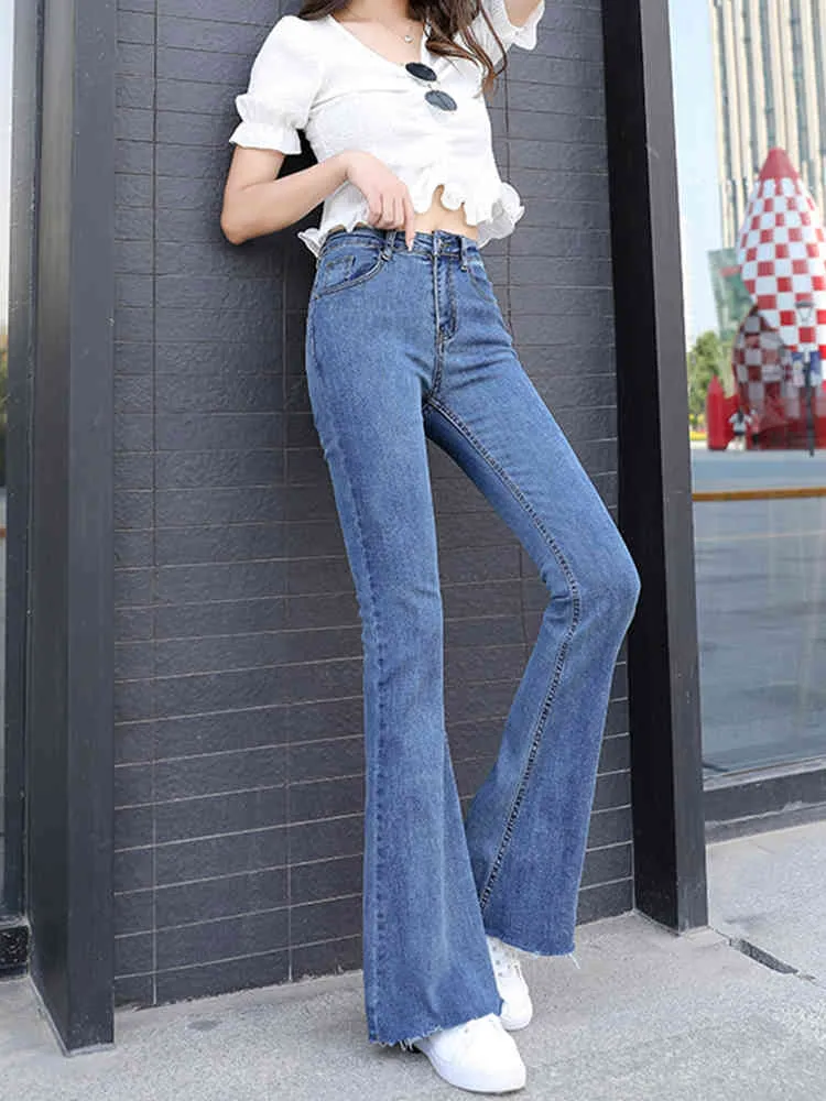 Womens jeans Flared Jeans high waist Mom jeans woman trouse jean Jean women clothing Womens pants undefined Pants traf grunge 210322