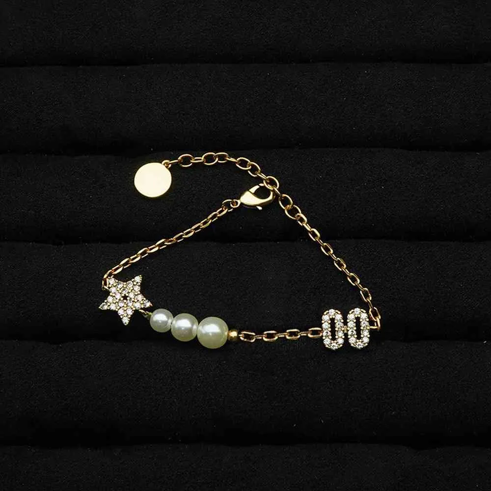 2021 Wheat Ear Horse Eye Bracelet Retro Pearl Crystal Bracelets for Women Luxury Brand Jewelry Whole Charm Bangle Gift