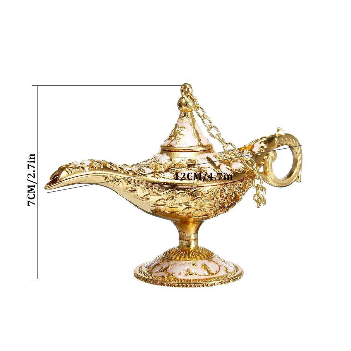 Lampe Aladdin traditionnelle ajourée, conte de fées magique, théière rétro, accessoires de décoration pour la maison, X07109712670