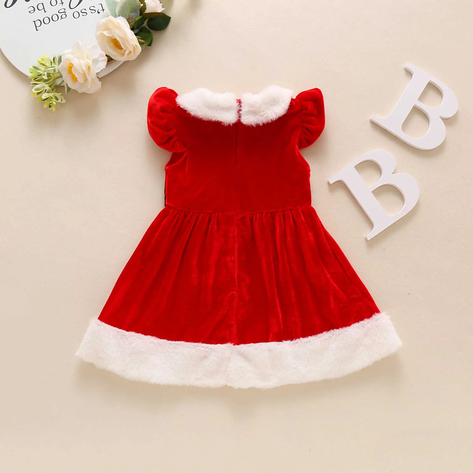 6m-5t filles robe de noël noël Fluffys volants bulle jupe robe de princesse vêtements pour tout-petit bébé filles robe Q0716