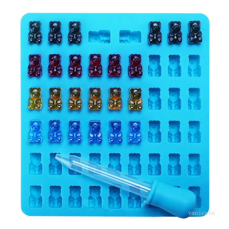 Silicone Gummy Bear Doces Moldes de Cozimento Moldes Chocolate com 1 Gotas Nest-drops Nonstick Food Grade Silicone T2I51793