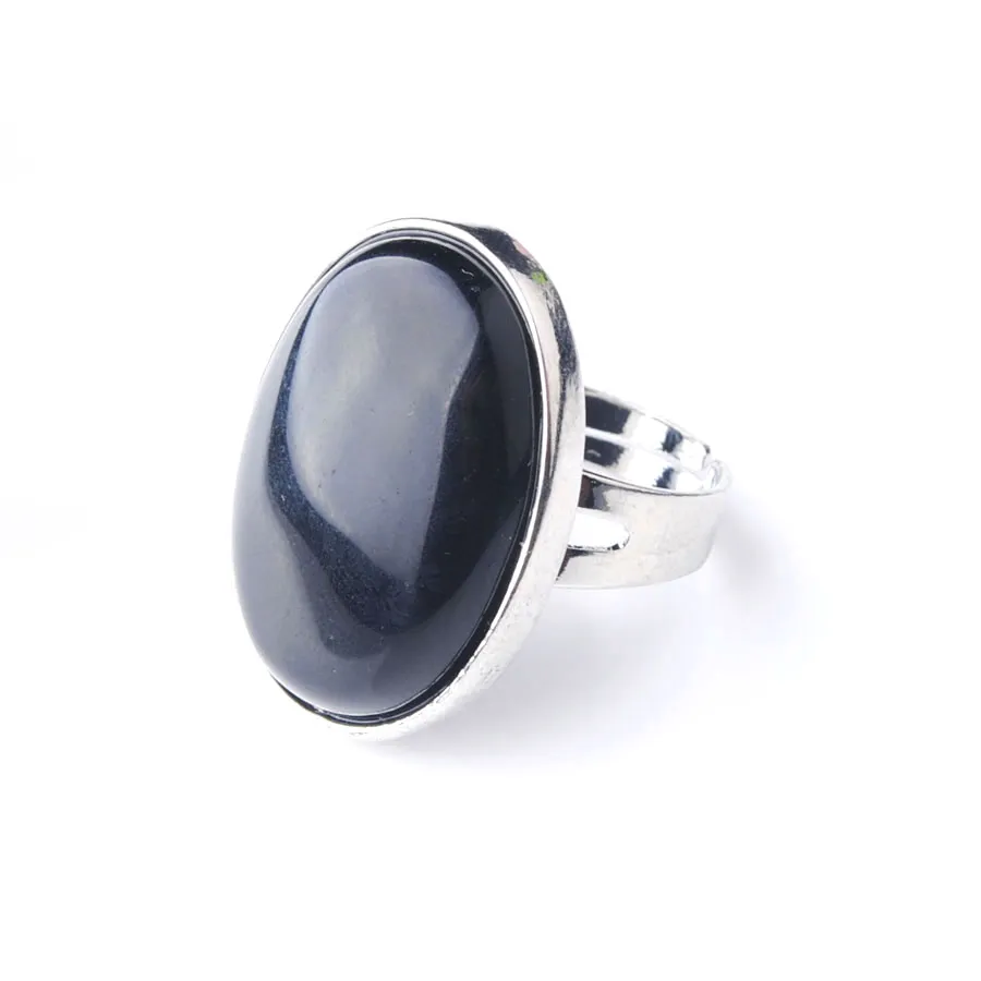 WOJIAER модное кольцо из говлита с натуральным камнем, геометрические овальные, синие, бирюзовые регулируемые кольца для женщин, ювелирные изделия BZ910307Y