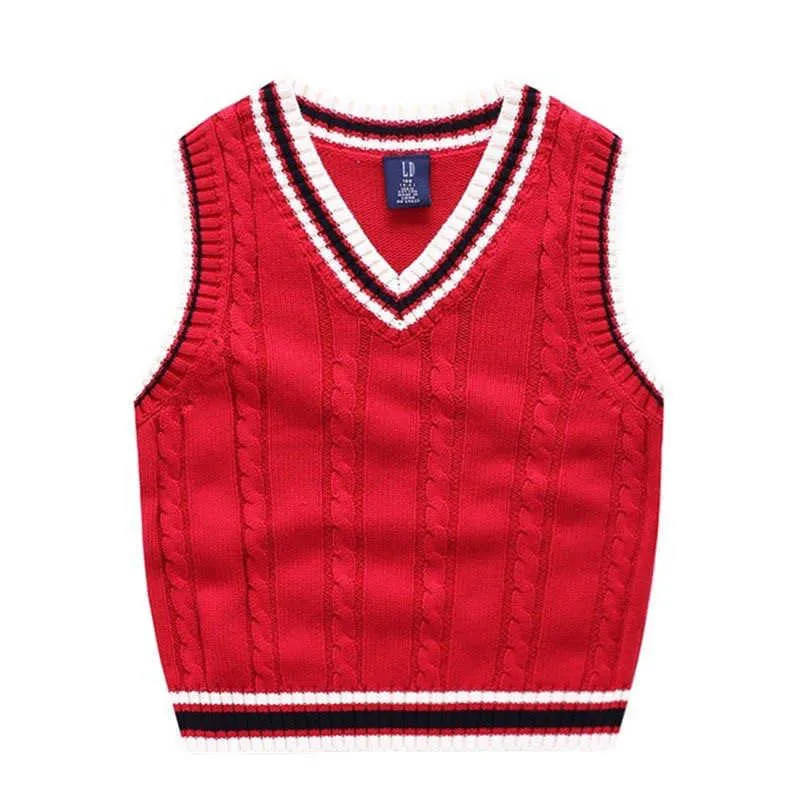 Sweater Vest for Kids Boys Waistcoat Autumn Children Clothes Toddler School Clothing Spring Outwear for Girls OLOME 0-12 Jacket Y1024