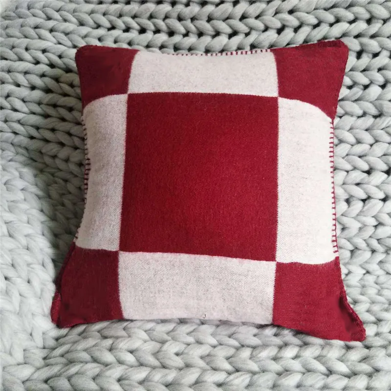 Lazer tecido jacquard cashmere almofada travesseiro caso nórdico carta almofadas decorativas para casa fronhas de lã quente decoração do quarto303f
