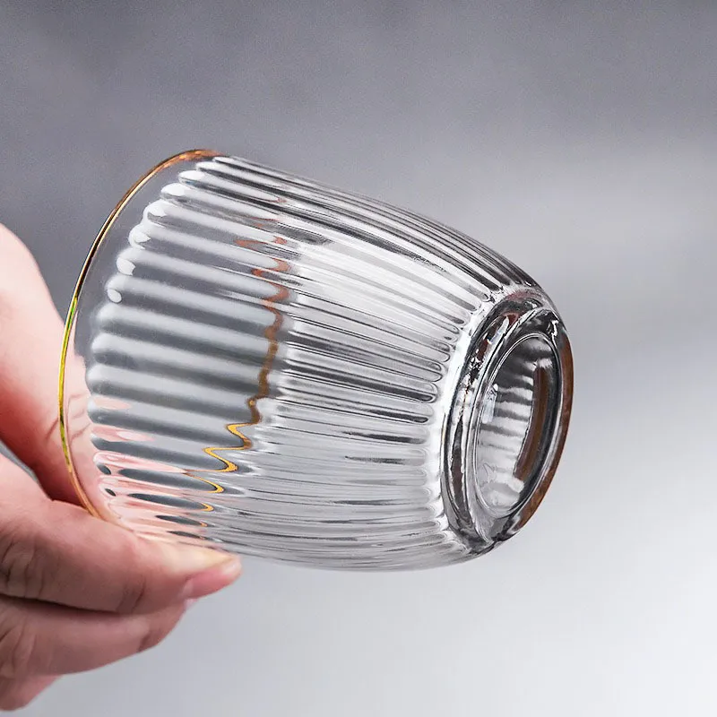 Jankng estilo origami transparente chá caneca de café gelo cerveja resistente ao calor copo de vidro criativo suco de leite mugs244z