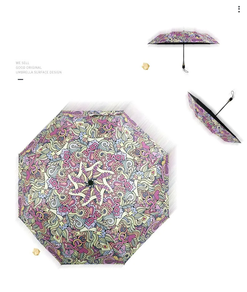 Солнцезащитный крем против ультрафиолетового солнца солнцезащитные ветрозащитные женщины дождь зонтик женские автоматические складные зонтики