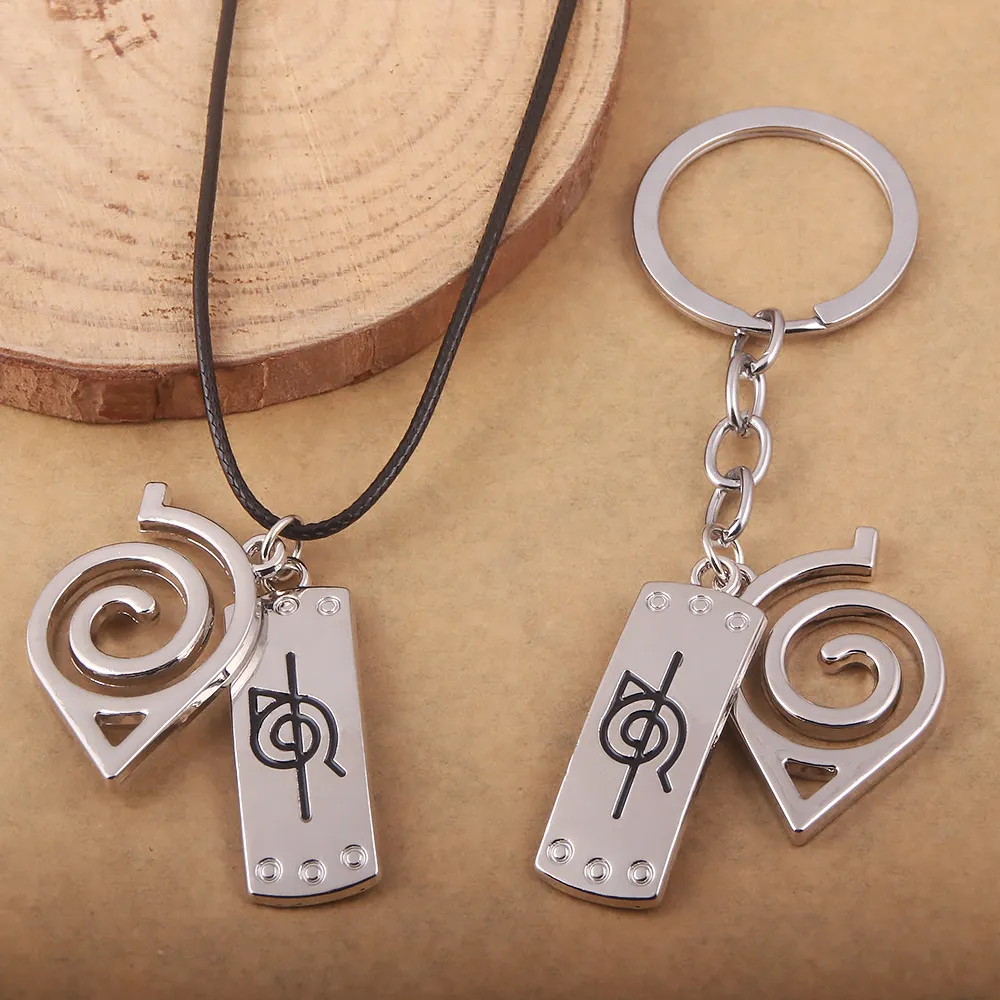 Shippuden Uzumaki Hatake Kakashi Konohagakurenosato bandeau Totem symbole Logo alliage porte-clés porte-clés porte-clés pendentif collier 5866802