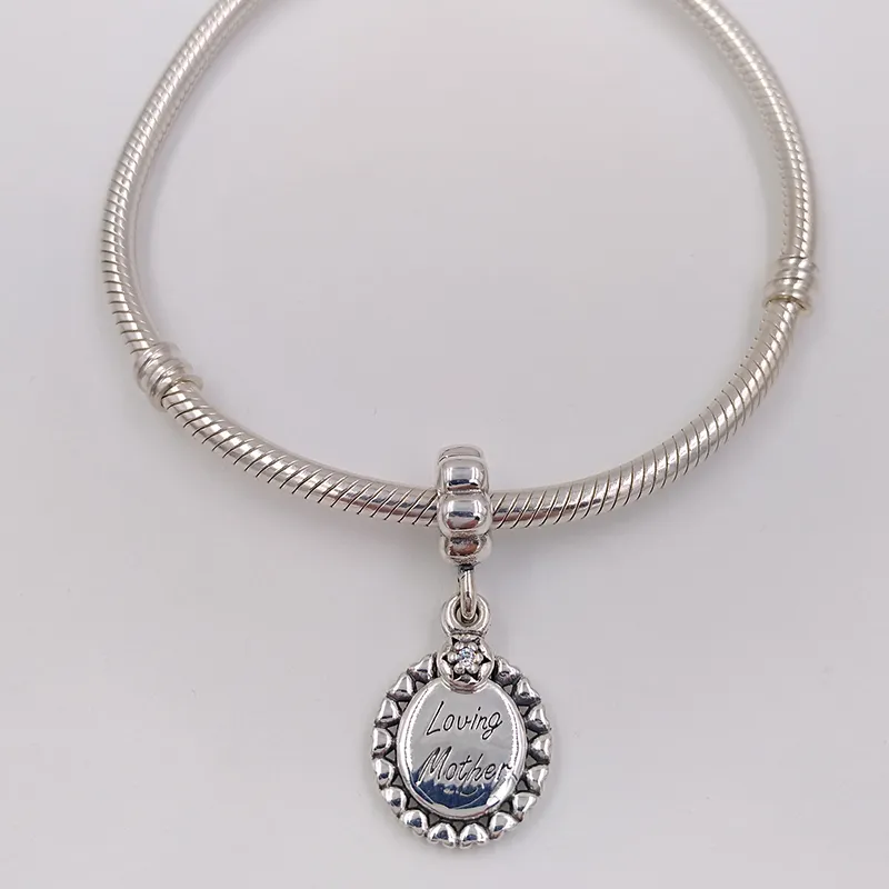 Ciondoli fai-da-te perline malocchio creazione di gioielli LOVING MADRE pandora argento sterling 925 braccialetto orgoglio donna uomo catena collana di perline ciondolo regali di compleanno 791127CZ