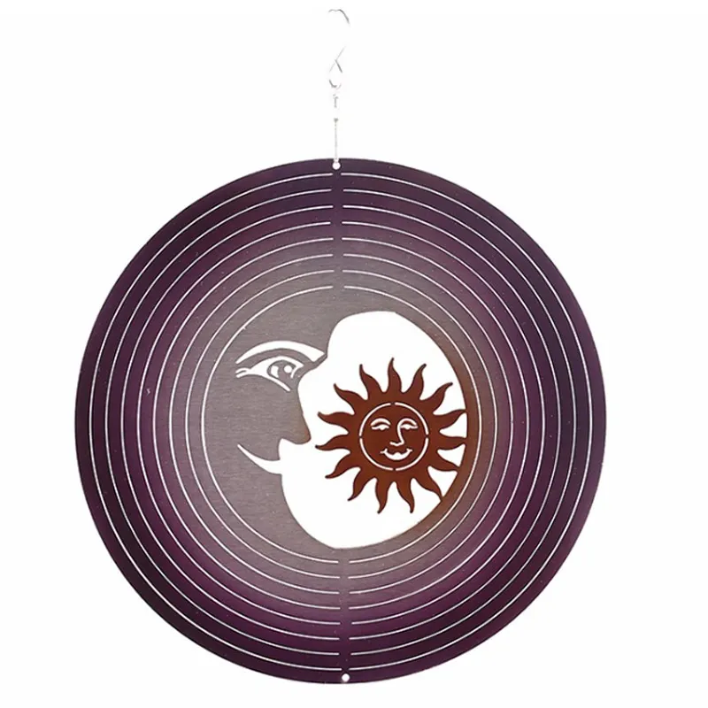 Spinner de vent de nouveauté 12 pouces en métal en acier inoxydable Spinners suspendus décoration de jardin pour ornements extérieurs intérieurs créatifs multi-C5773143