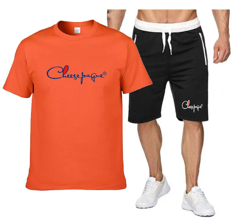 2022 Summer Brand tracksuit men loose Cotton t shirt with shorts together mens clothes football shirts cool sets over-size S to 2XL