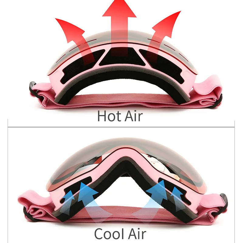 Antifog Ski Goggles UV400 Protection Snowboard Eyewear Snow Mothobile Man Women Skiing Outdoor Sport Mask Lunes273G6233688