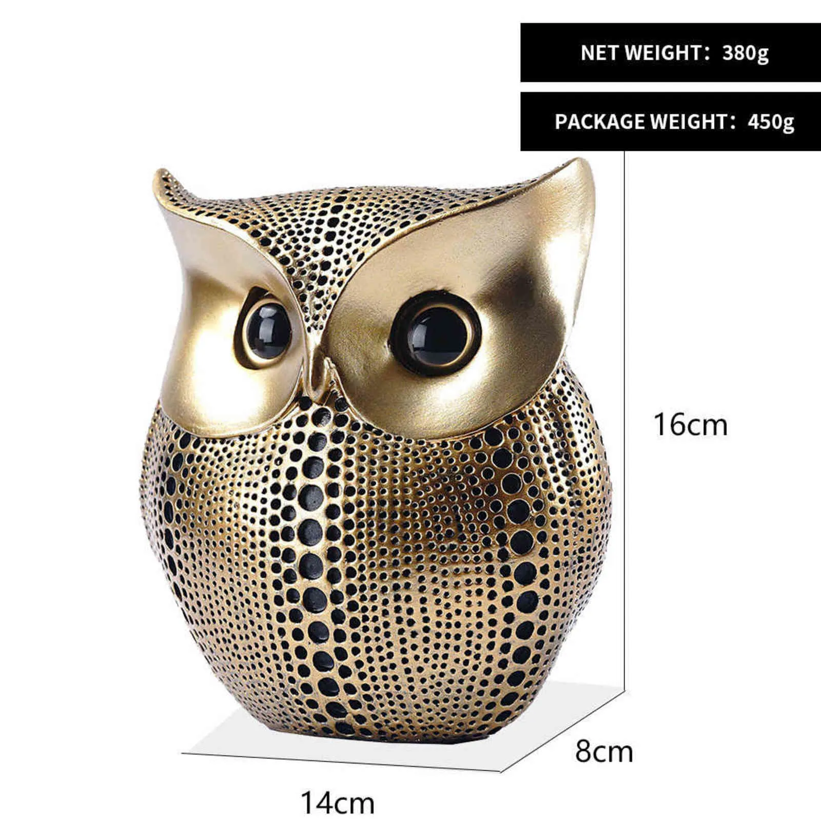 Small Crafted Owl Statue Bundle with Black and White for Home Decor Accents Living Room Bedroom Office Decoration 2111011879515