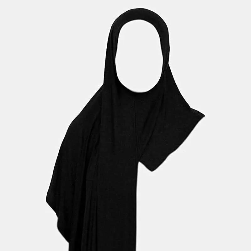 Effen hijab Presewn instant premium jersey hoofd sjaal wrap vrouwen sjaals 170x60cm Q0828