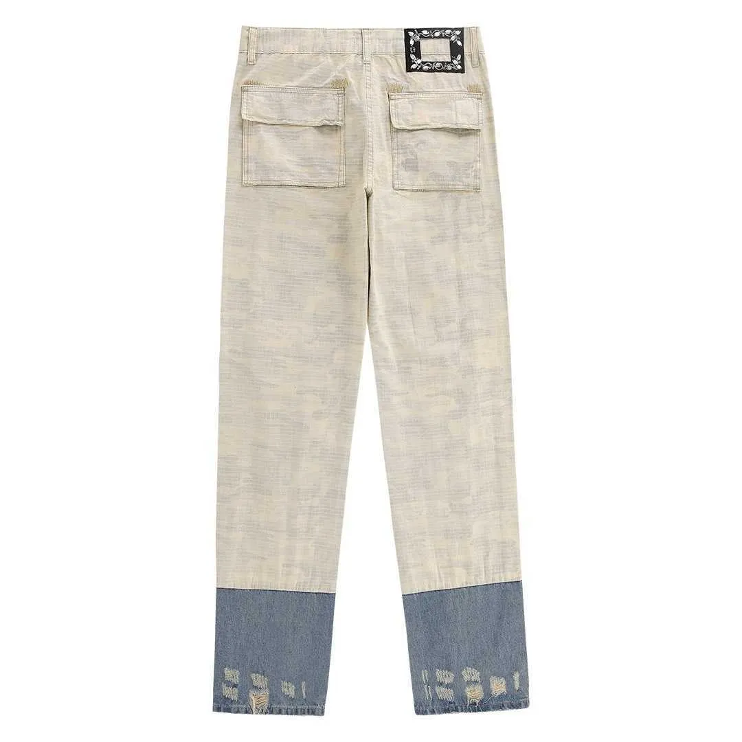 Мужские джинсы правильные версии осенью зима новые WE11 сшитые дырочные джинсы серфинг мужские и женские прямые длинные брюки