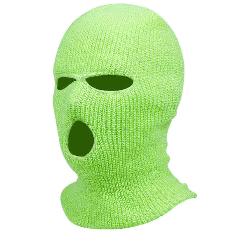 Anti-terrorisme Masque Couverture D'Hiver Néon Masque Vert Halloween Fête Moto Chapeau Vélo Ski Balaclava Rose Masque Y21111