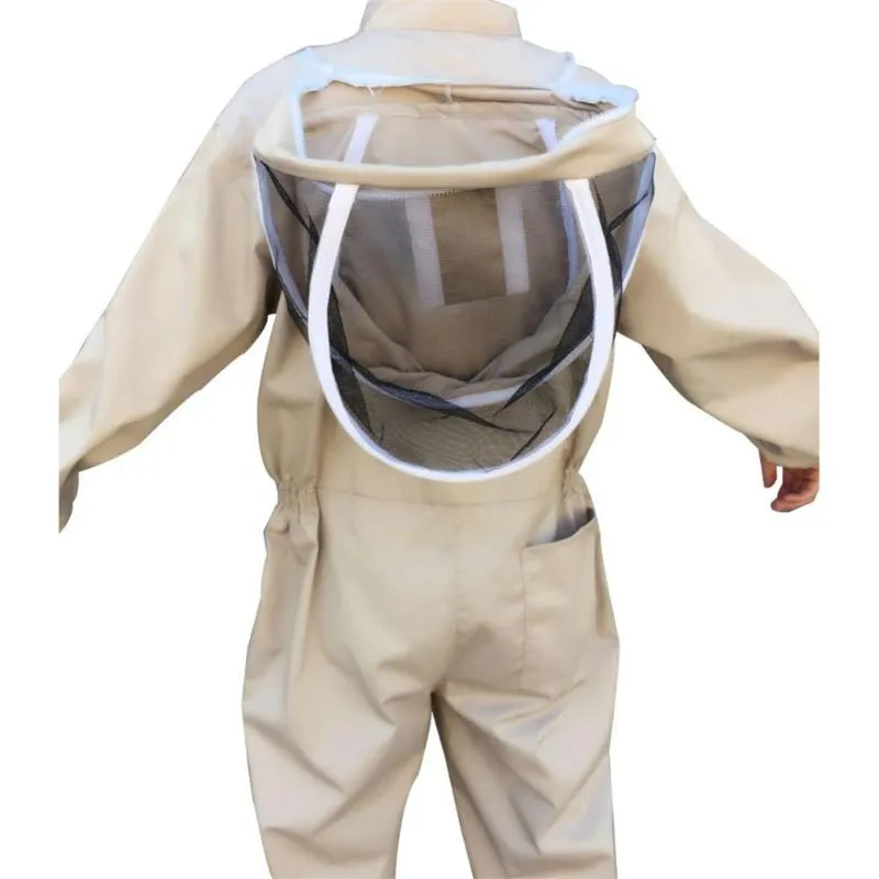 Protective Clothing For Beekeeping Professional Ventilated Full Body Bee Keeping Suit With Leather Gloves Coffee Color Frugal Shad245H