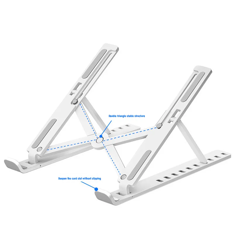 Kreatywne przenośne stojaki laptopa Składane wsparcie podstawowe Notebook Stojamy na MacBook Pro Lapdesk Pieczelnik komputerowy Współ