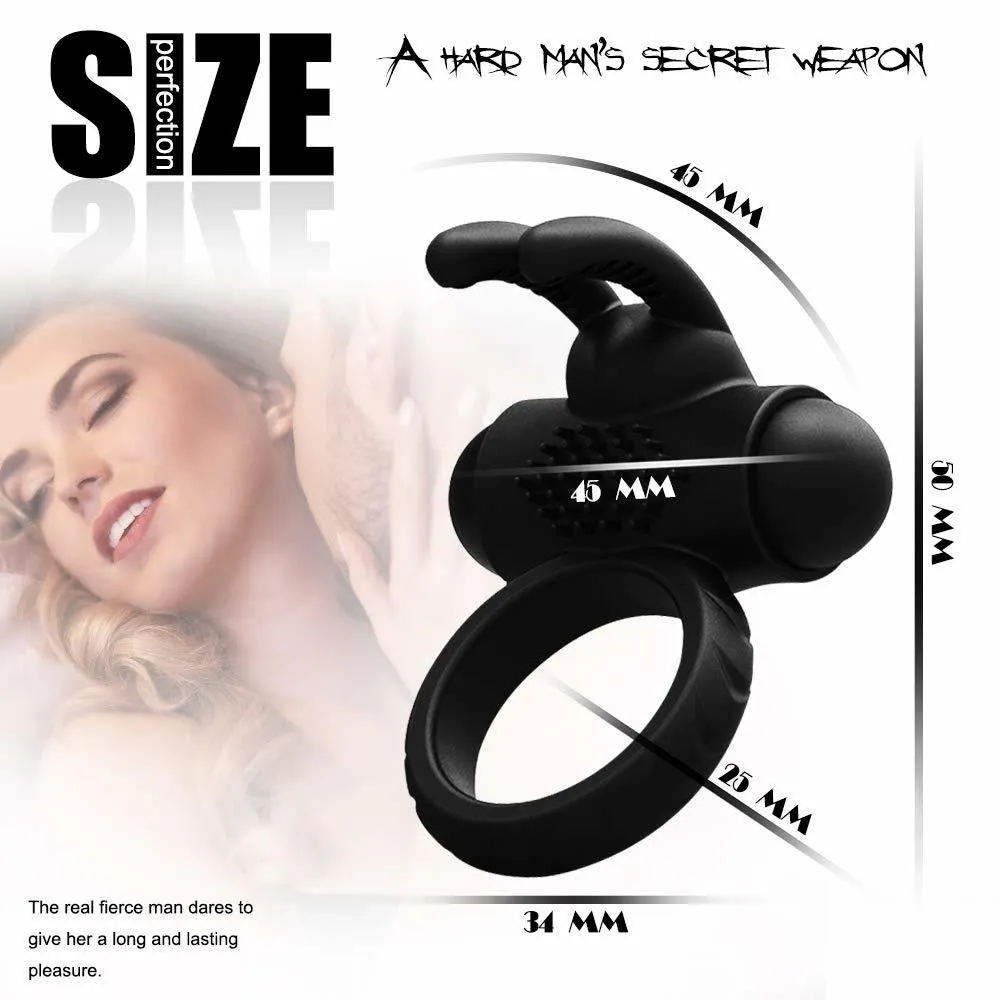 Penis Vibration Ring Cock Double Ring Vibrator Delay Ejaculation Rabbit Vibrating Massager Ring For Penis Stimulator Sex Shop X0328845742