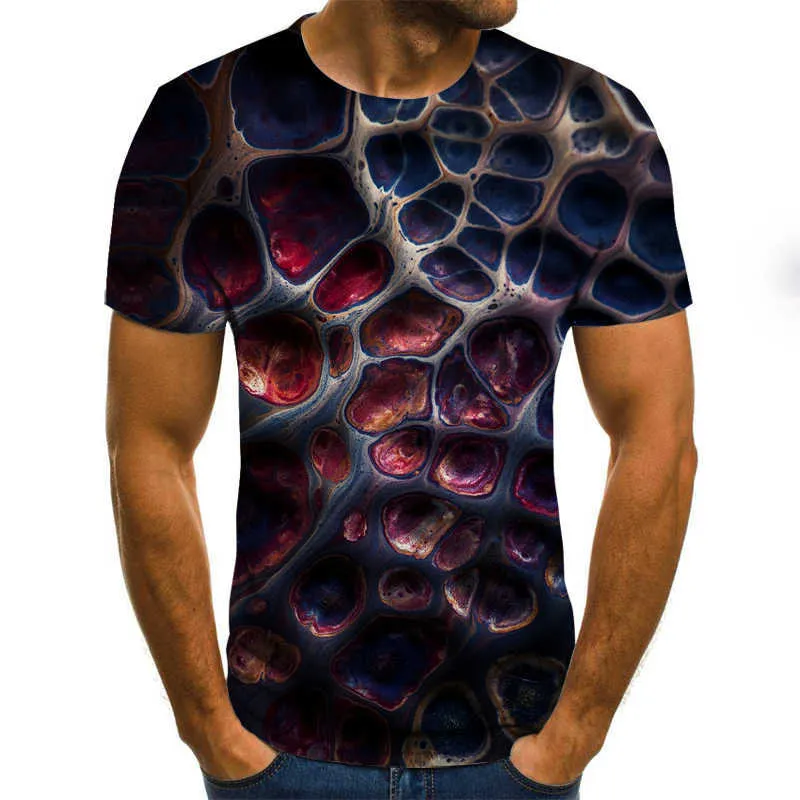 2020 Summer T shirt Men Streetwear O Neck Short Sleeve Tees Tops Punk Style Male Clothes Casual 3D Print Tshirt X0621