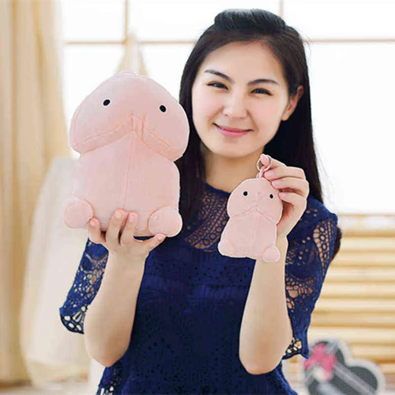 Funny Waiting Kawaii Penis Toy Lovely Gift Stuffed Soft Doll Plush High Quality Pillow Cushion 30cm G1224