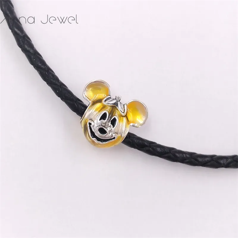 jewelry 925 sterling silver chain beads womens friendship bracelets making Kit Bangle Disny x Pandora Miky Mouse Pumpkin Charm initial necklaces men DIY 799599C01