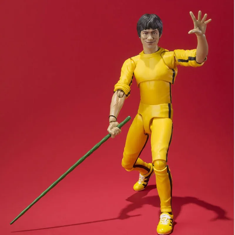 Bruce Lee Action Figure Toys PVC Collezione 75th Anniversary Edition Yellow Clothes Decoration Regali bambini Li Xiaolong8846536