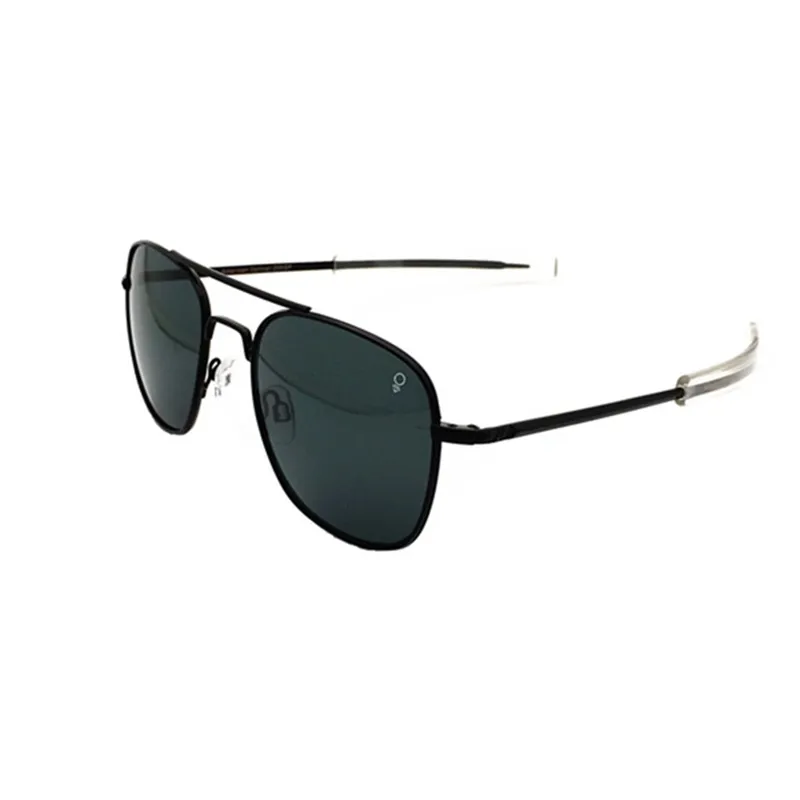 American Army Military Pilot AO Sun Glasse Glass Lens Men Woman Brand Designer Driving Solglasögon Male OP55 OP57 Hög kvalitet1107901