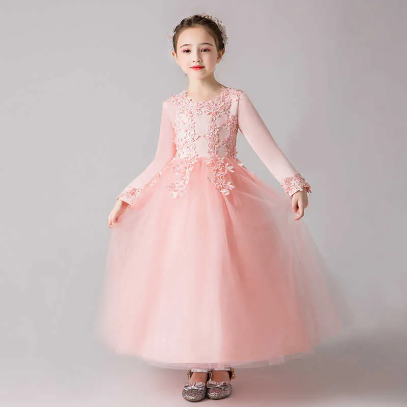 Ragazza Abito natalizio Cerimonia bambini Abito da festa Costume ragazze Abiti bambini Abiti da sposa ragazze Abiti da cerimonia Abiti adolescenti 14 Q0716