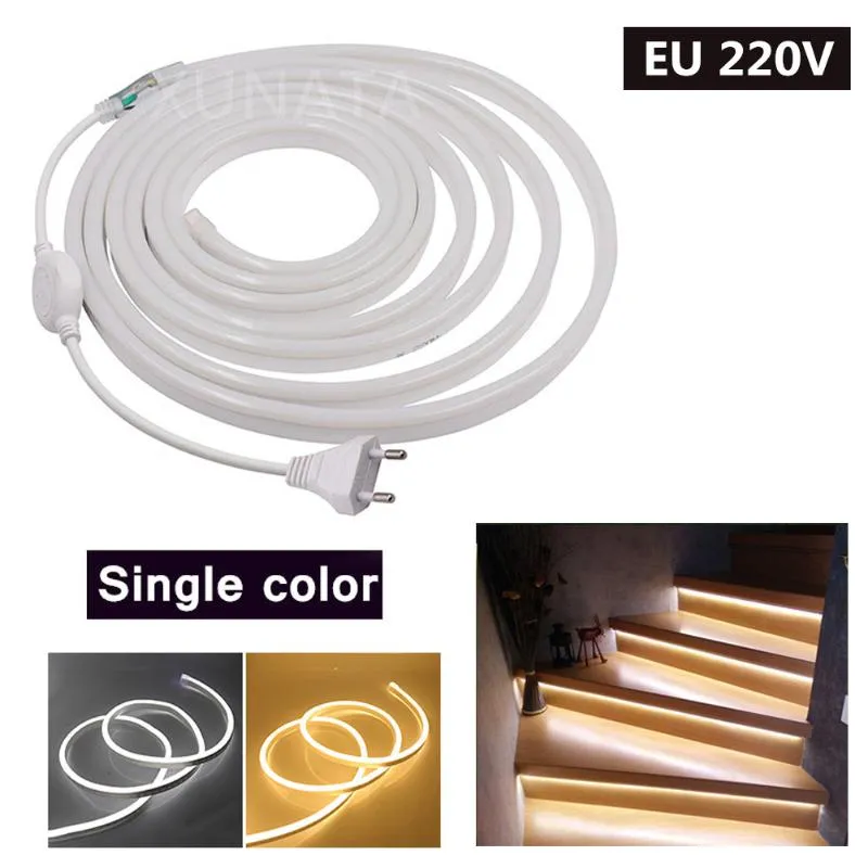 Полоски WIFI Control RGB неоновая лампа водонепроницаемая 2835 белая теплая гибкая светодиодная веревка EU UK AU 220V US 110V220I
