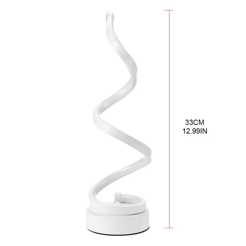 Bordslampor Y8AB Spirai Design Led Desk Lamp Light Dimble Bedside for Bedroom Office Study Room Idea Gift Kid2379