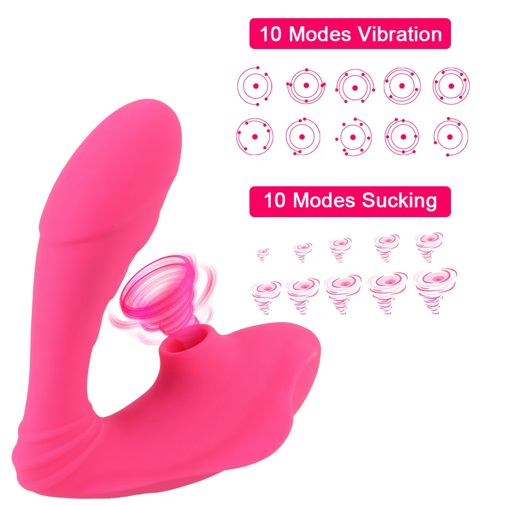 Vagina Zuigen Vibrator 10 Snelheden Vibrerende Sucker Orale Seks Zuig Clitoris Stimulator Erotisch Seksspeeltje voor Vrouwen Sex Shop1260055