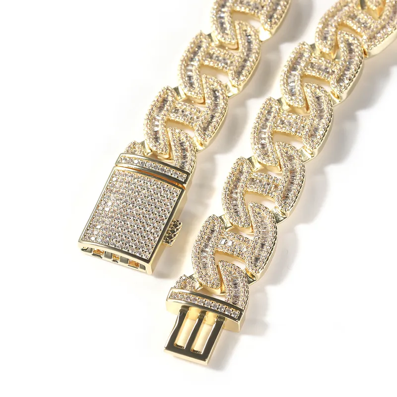 UWIN 17 mm schwere Miami-Baguette-Zirkon-Halsketten für Männer, Iced Out, kubanische Gliederkette, AAA-CZ-Halsketten mit Krappenfassung, Hip-Hop-Schmuck 25579241