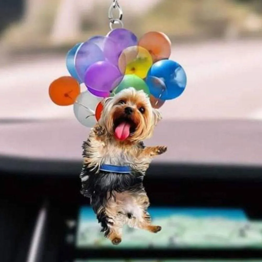 Nouveau mignon chat chien voiture suspendus ornement rétroviseur voiture style intérieur accessoires pour la décoration de voiture