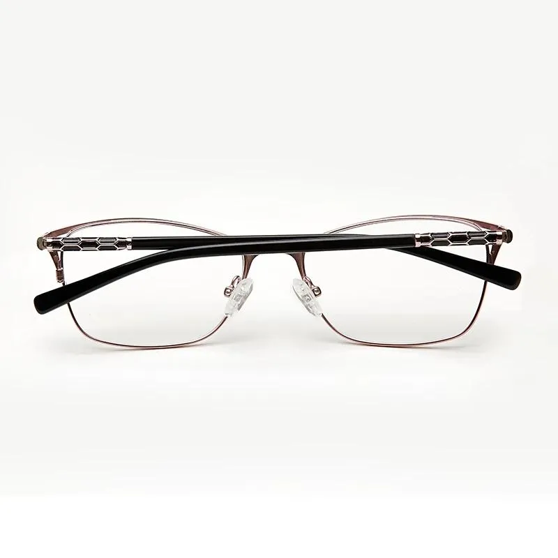 Okulary przeciwsłoneczne Tessalate Metalowe okulary rama Kobiet Kat oko glasse przezroczysty vintage przezroczysty na receptę krótkowzroczność Kobiety okulary Optic1990