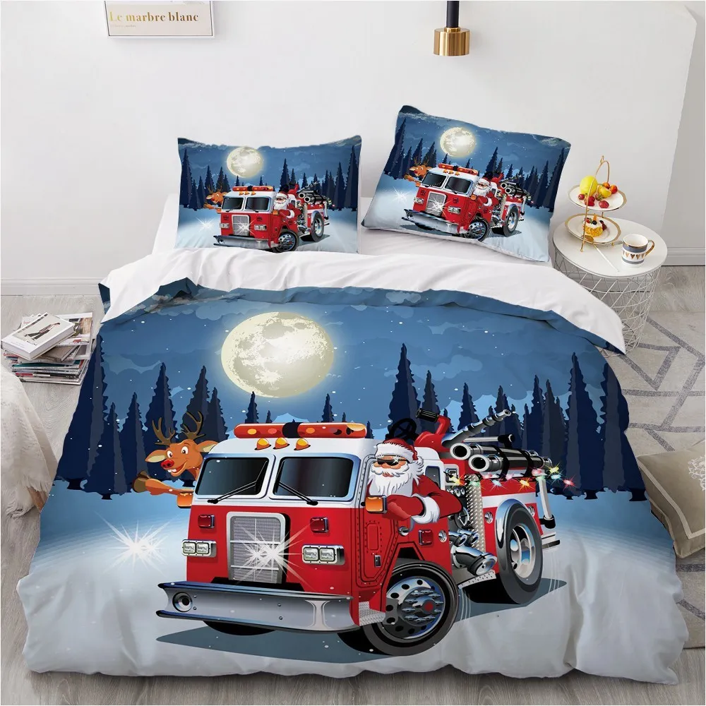 3D Weihnachtsdesign -Trösterkoffer Duvet Quilt Cover Bettwäscheset Doppelkönigin -Königin -Doppel -Einzelgröße Home Textile 2103196764601