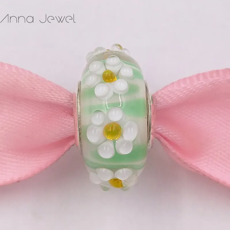 DIY Charm Bracelets ﾠ bijoux pandora murano entretoise pour la fabrication de bracelet bracelet fleurs Perle de verre pour femmes hommes cadeaux d'anniversaire fête de mariage 798798C00
