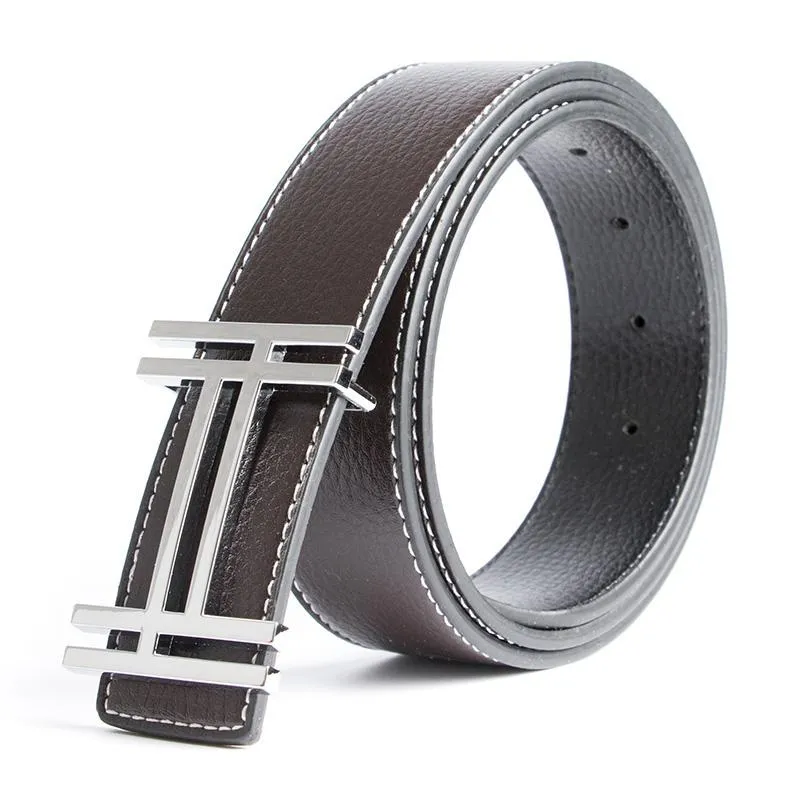 Belts Luxury Designer Brand Cowhide Letter H Belt Men High Quality Women Genuine Real Leather Dress Strap For Jeans Waistband273d