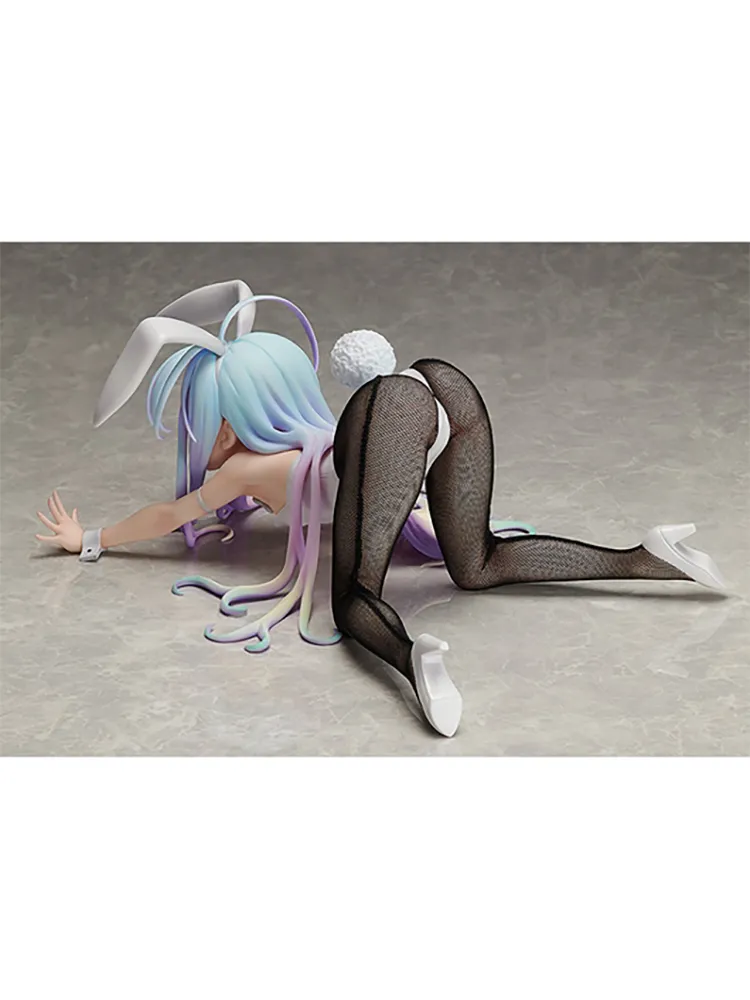 Nessun gioco No Life Shiro Rabbit Girl Figure Anime Figure Bunny Girl 12Cm PVC Action Figure Modello Toys Sexy Girl Collection Bambo